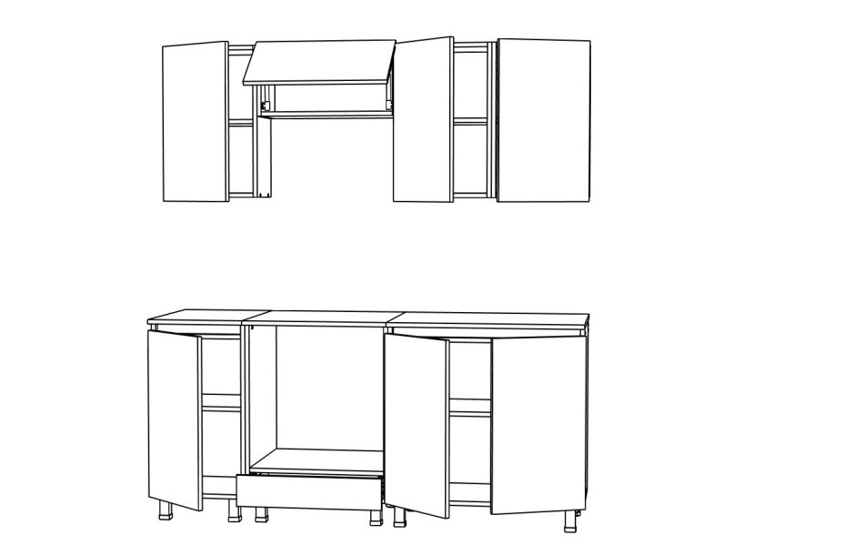 Кухня НАЙС 1,80 м (без столешницы)