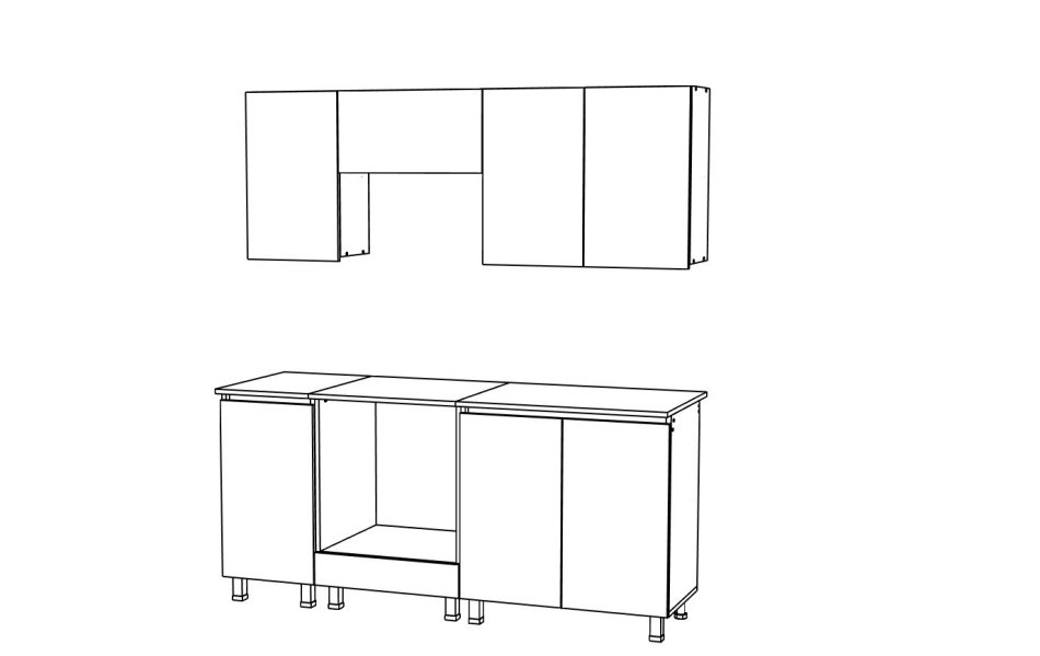 Кухня НАЙС 1,80 м (без столешницы)