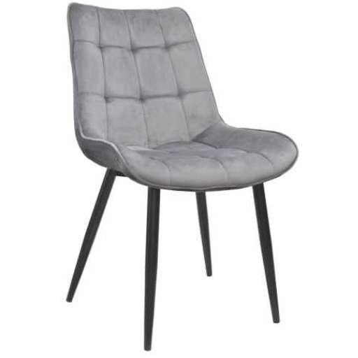 Scaun Hans~Catifea Grey HLR20+Black Legs