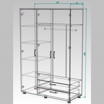 Шкаф МЛ-3 1400