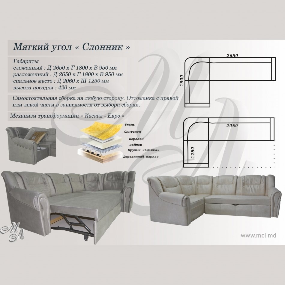 Мягкий угол "СЛОНИК" К-2