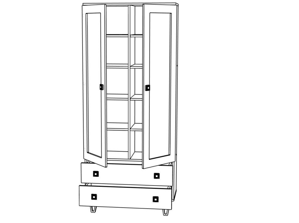 МИРА № 4 шкаф витрина 900