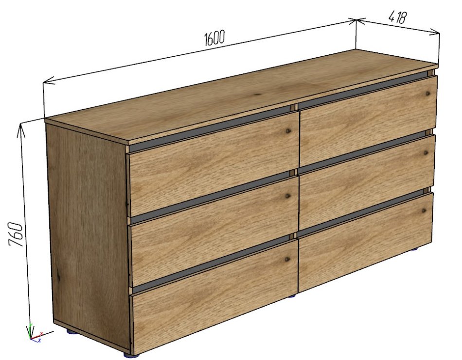 Комод Идея (1600), Собран