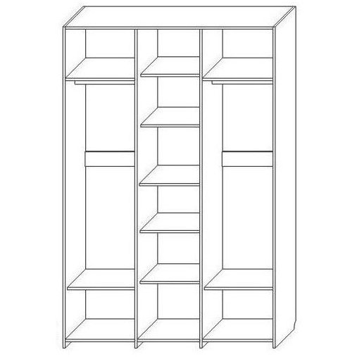 ЖЕМЧУЖИНА Шкаф для одежды 3Д (0380.14) ЖЕМЧУЖИНА Шкаф для одежды 3Д (0380.14)