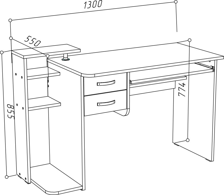 Стол компютерный МЛ-6