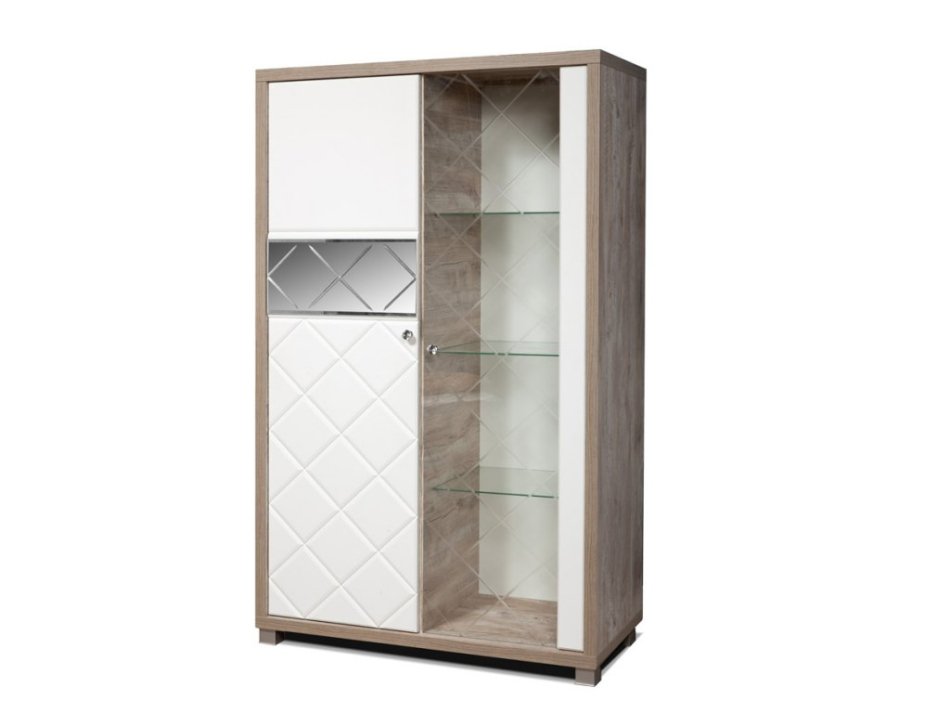 КРИСТАЛ Шкаф с витриной Л КМК (0650.5), Собран КРИСТАЛ Шкаф с витриной Л КМК (0650.5), Собран