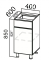 КОРПУС Стол 400 1я1дв, Собран