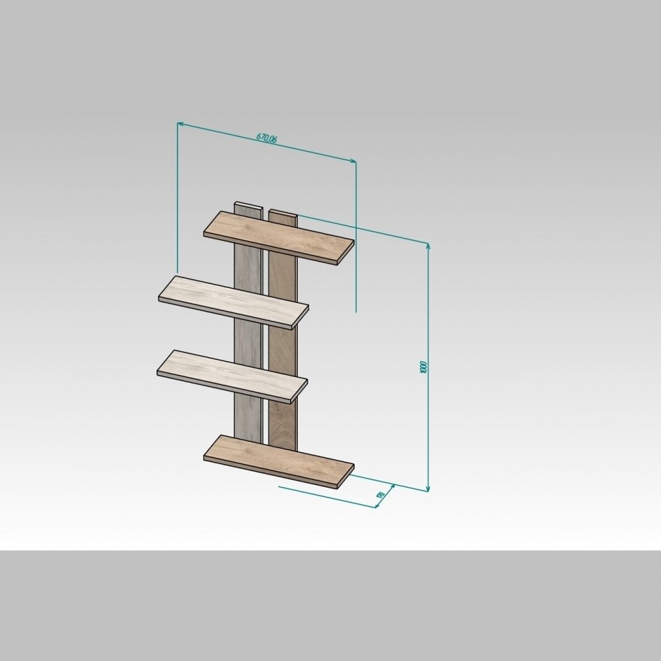 Полка МЛ- 4 (670*1000), Собран