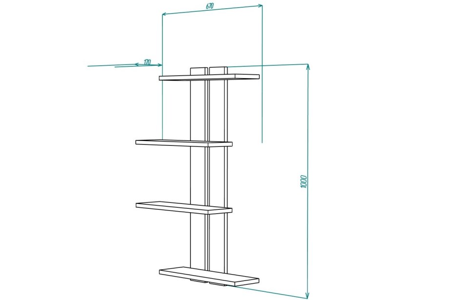 Полка МЛ- 4 (670*1000), Собран