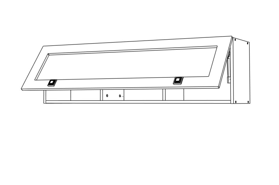 МИРА № 8 шкаф навесной витрина 1400 МИРА № 8 шкаф навесной витрина 1400