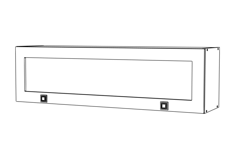 МИРА № 8 шкаф навесной витрина 1400 МИРА № 8 шкаф навесной витрина 1400