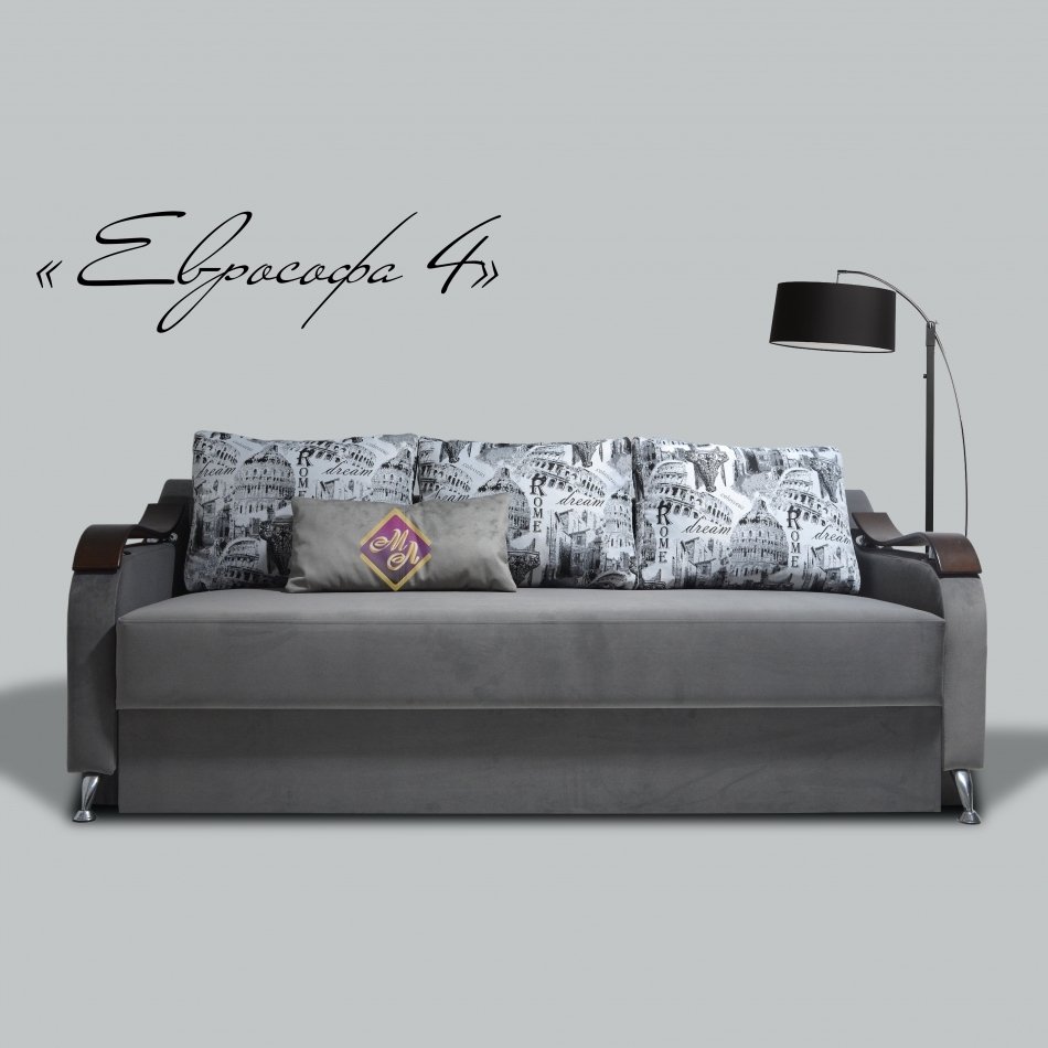 Кровать ЕВРОСОФА 4 + Бонель К-1снято