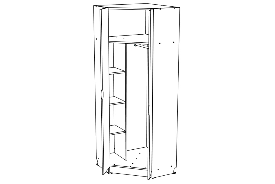 ЮНИОР  7 Шкаф угловой, Собран