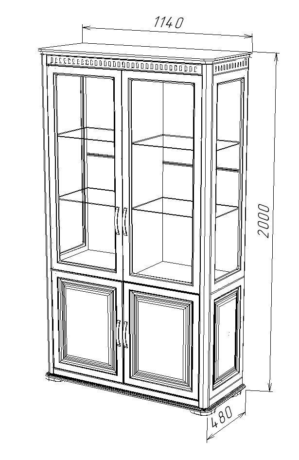 МАРСЕЛЬ  №19 Шкаф витрина