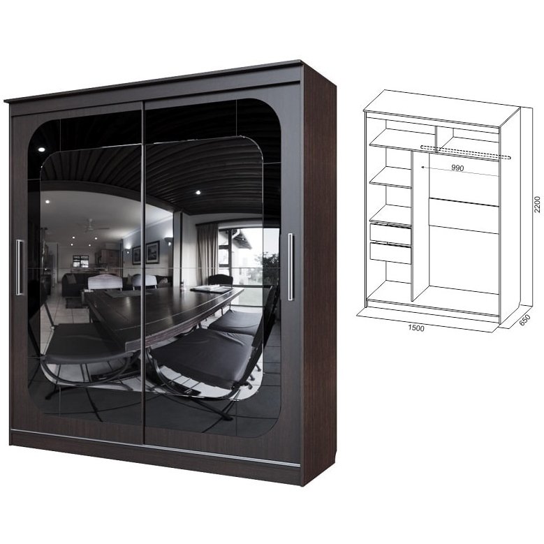 Шкаф купе №19  (1,5м) ИНФИНИТИ