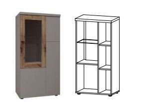 МОДЕНА Пенал Низкий 1Д, Собран