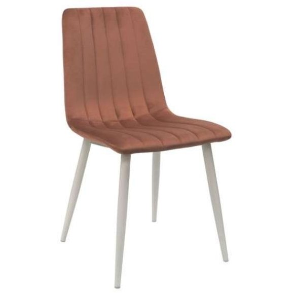 Scaun DC-90P~N44 Catifea Rusty+White Legs Scaun DC-90P~N44 Catifea Rusty+White Legs