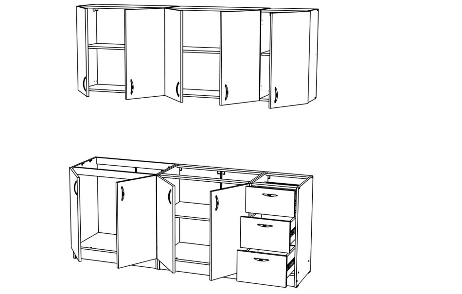 Кухня РИО (2,0м) (без столешницы)
