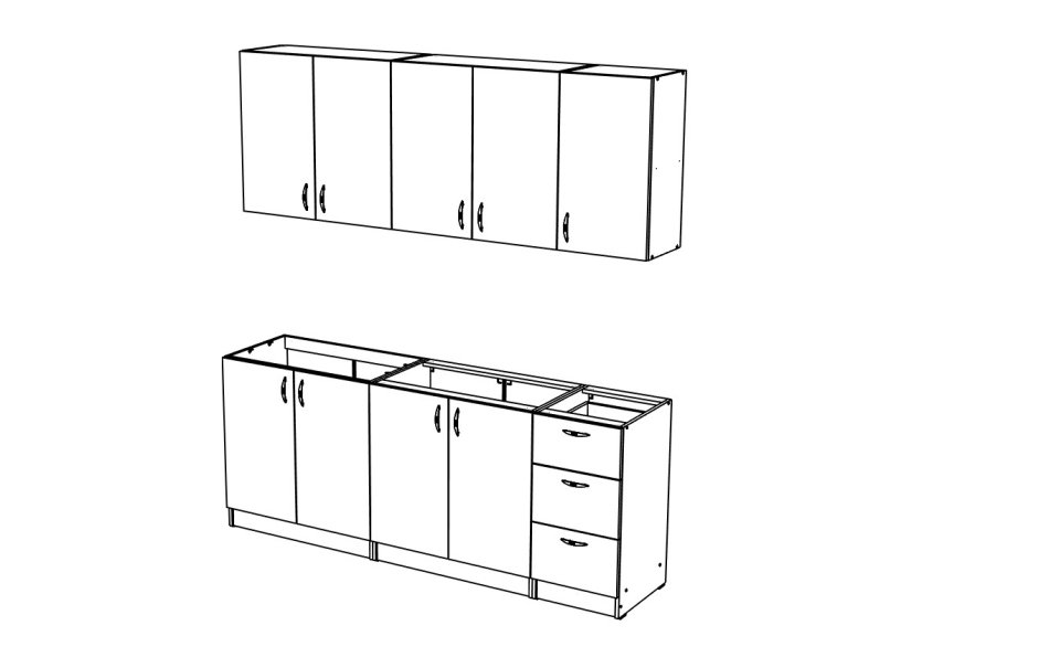 Кухня РИО (2,0м) (без столешницы)
