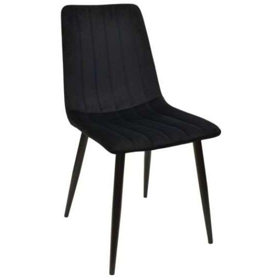 Scaun DC-90P~N66 Catifea Black+Black Legs
