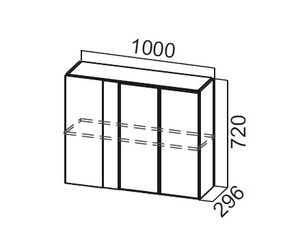 Модерн  Ш1000у/720 (100В угол), Собран
