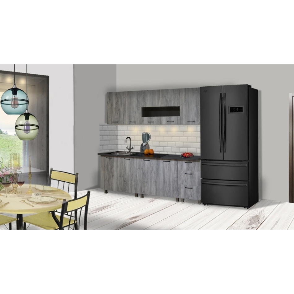 Bucătărie Omega 2,0 m cu vitrină (fără blat)