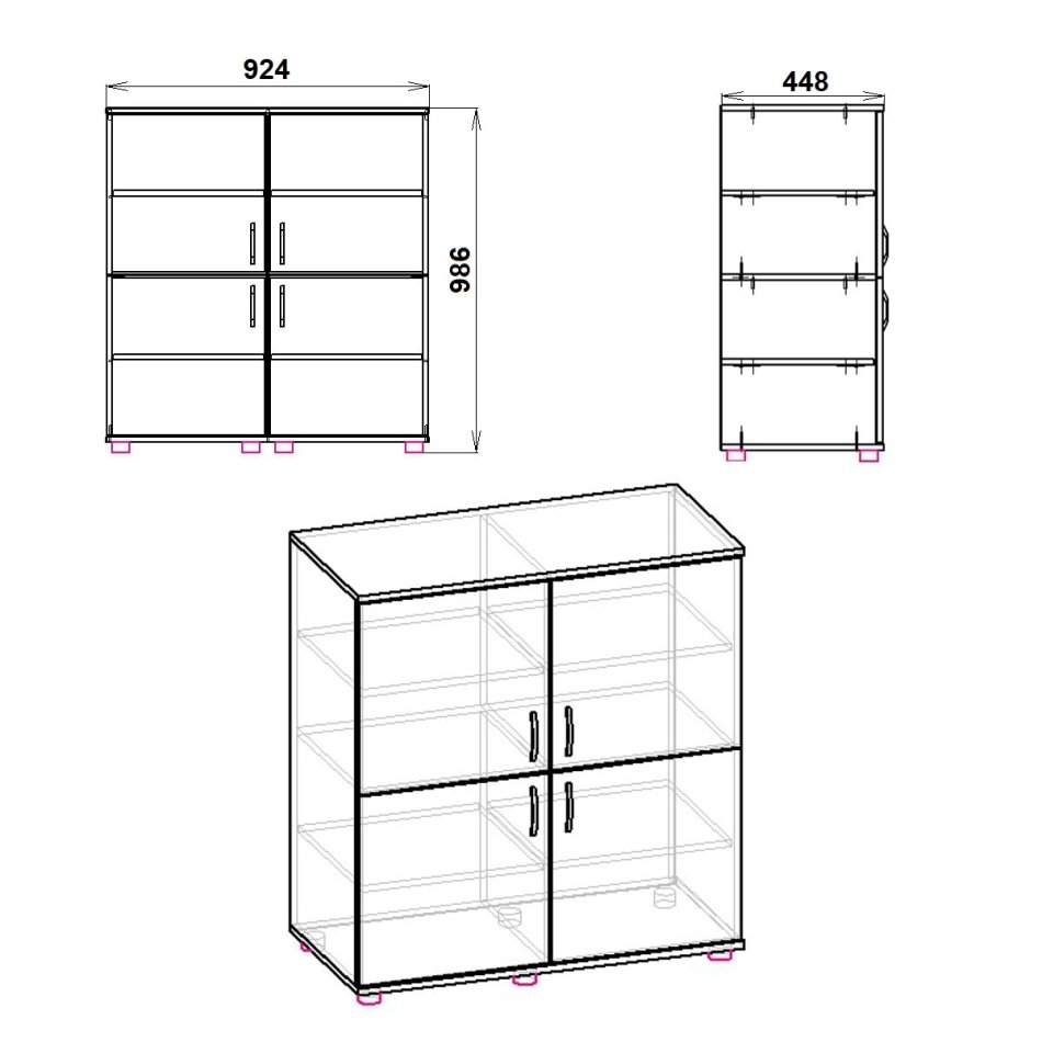 Комод-4Д ( 924 )