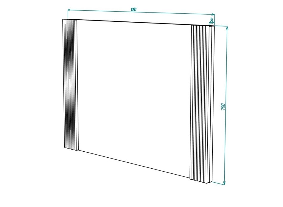 Вельвет №10 Зеркало навесное, Собран