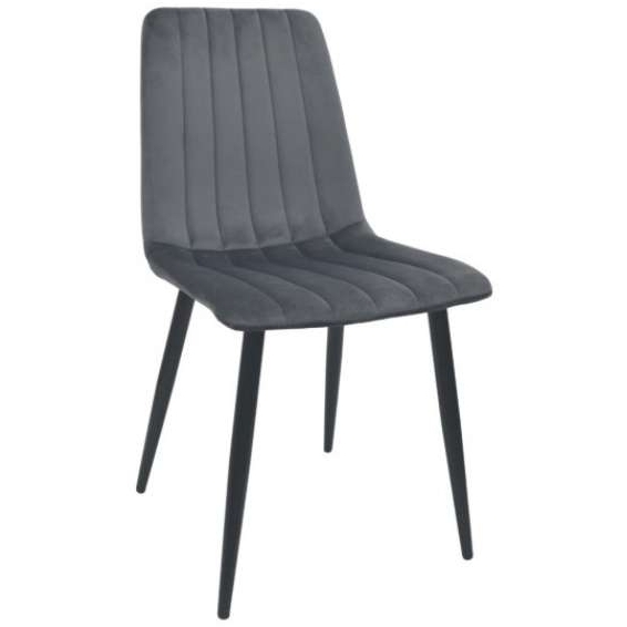 Scaun DC-90P~N21 Catifea Middle grey+Black legs