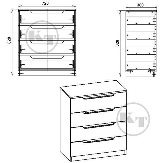 Комод-4М ( 720 )