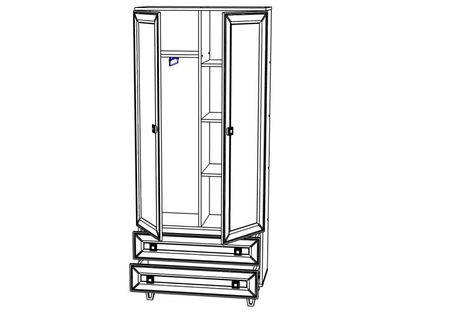 МИРА №23 шкаф 2-х дв 900