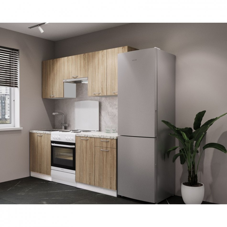 Кухня  Омега - 3 (2,00 / 1,40м)(без столешницы)