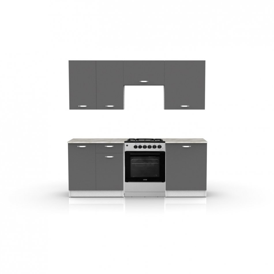 Кухня  Омега - 3 (2,00 / 1,40м)(без столешницы)