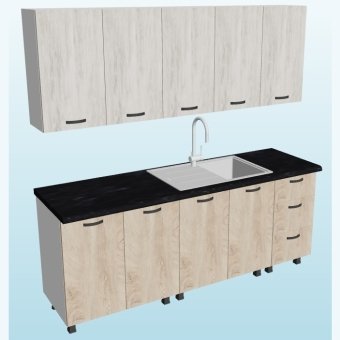 Кухня  Омега 2,0 м , Ограниченно годен