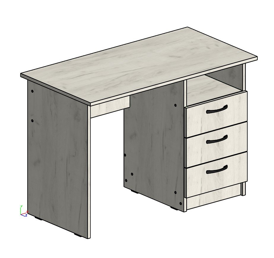 Стол письменный МЛ- 2 , Собран