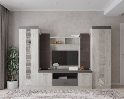 Гостиная МЛ - 6 Вар 1 (2900) с Рисунком, Собран