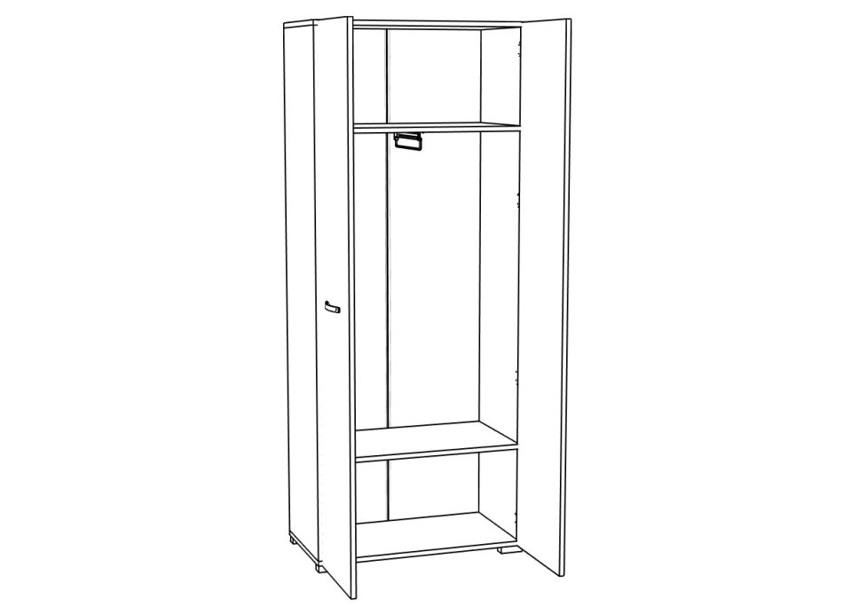 Шкаф двухстворчатый МЛ-1 (Вар-1)