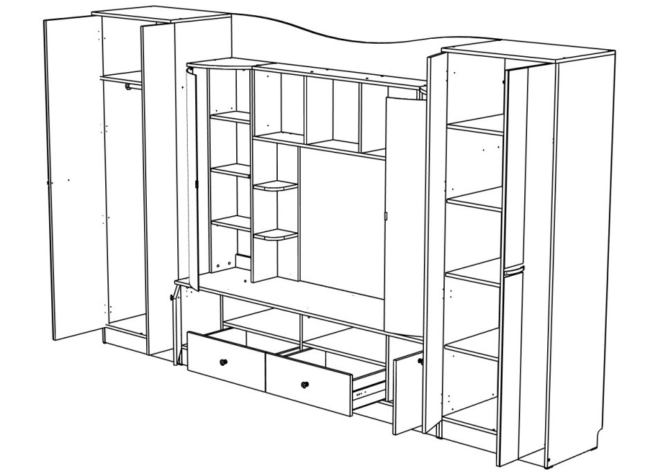 Гостиная МЛ - 7 (3400), Собран